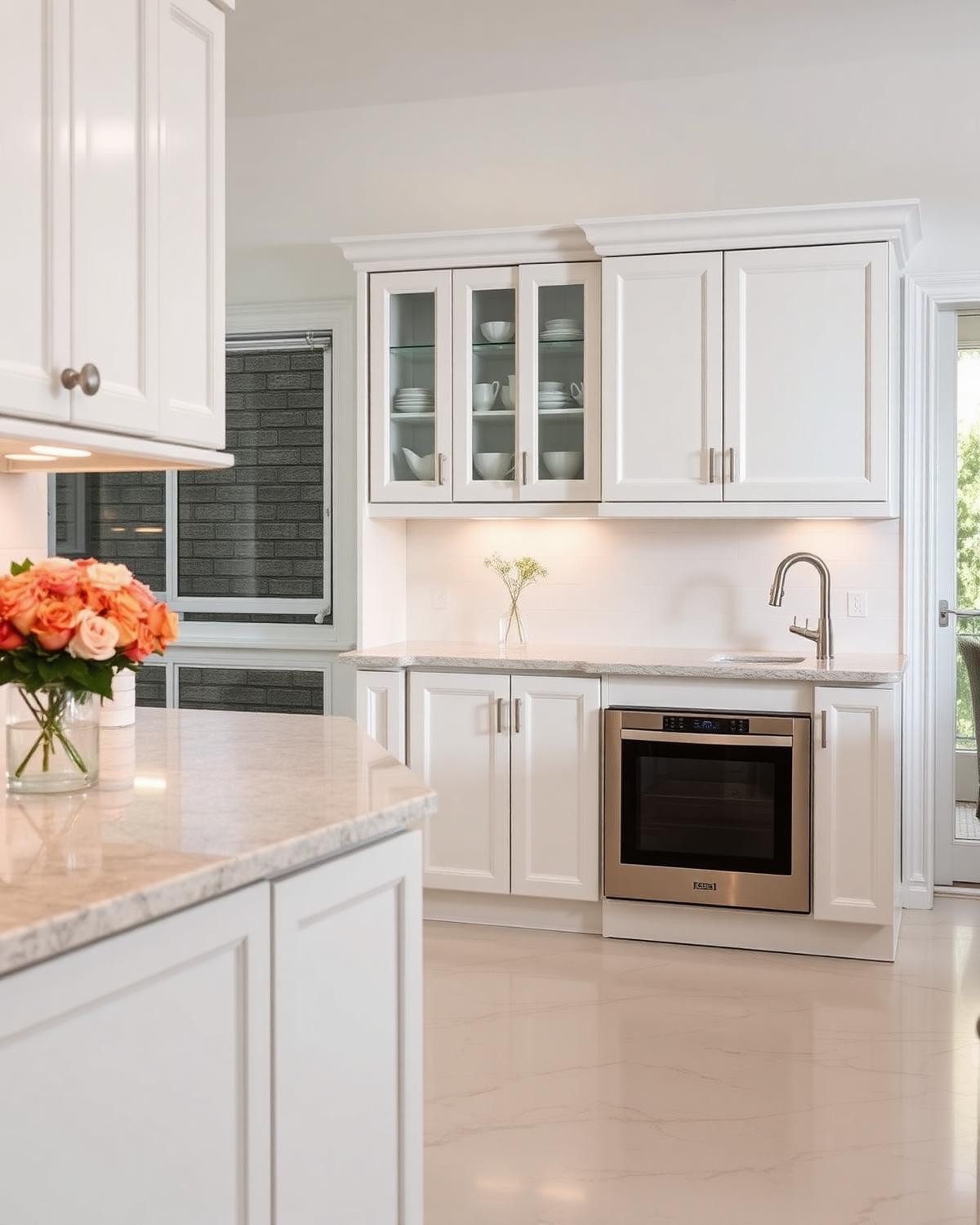 Kitchen cabinetry spray painting in a Kew home, Melbourne