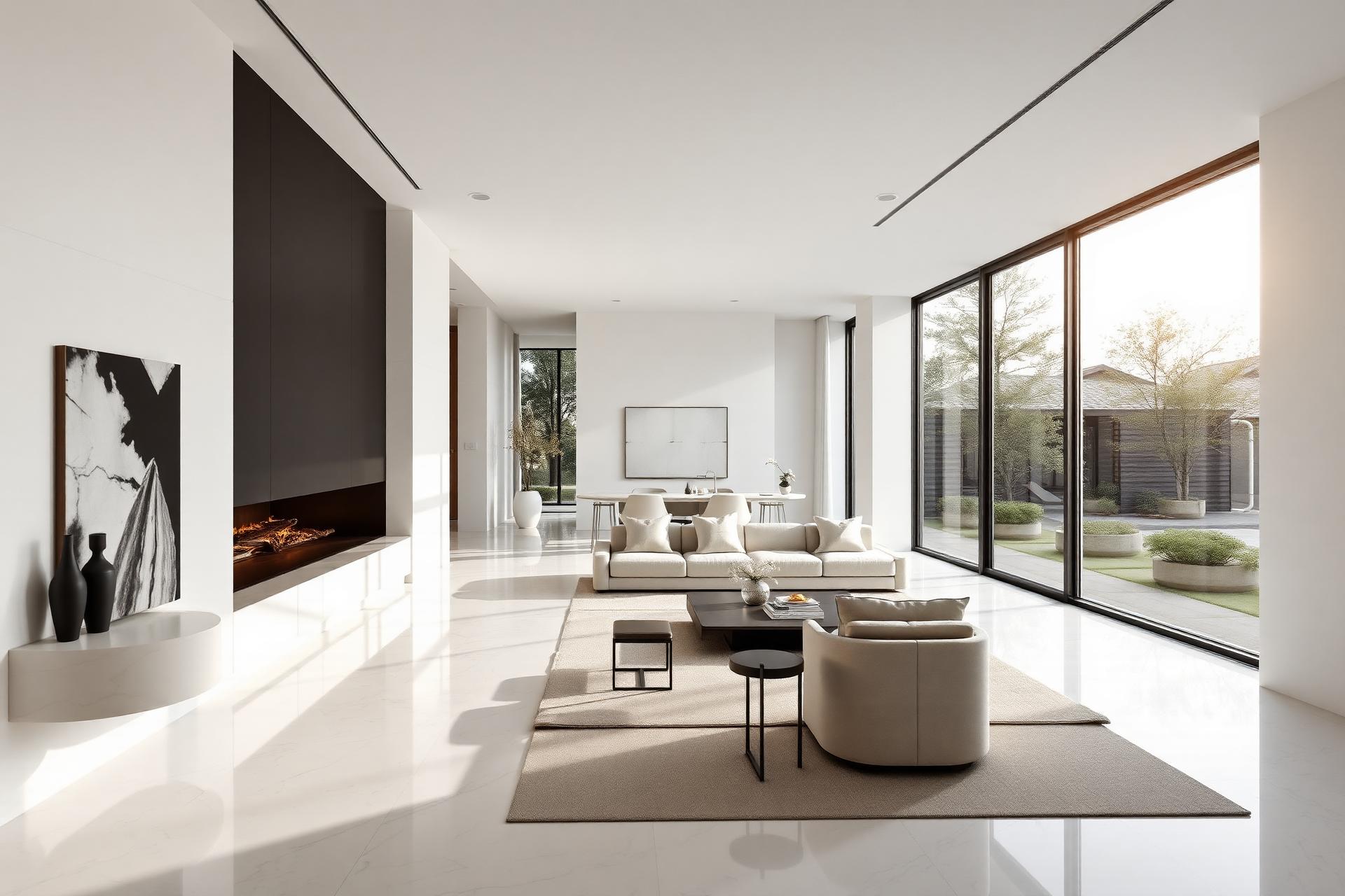 Freshly painted luxury Melbourne living room interior by Northern Star Painting